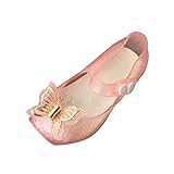 Hzjundasi ベビー ガールズ アンチスリップ ちょう結び カジュアル 柔らかい ゼリー バレエ 平らな 靴 幼児 子供たち ビーチ サンダル 雨 ブーツ