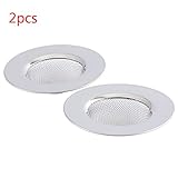 シンクストレーナー 排水口カバー シンクストッパー 排水口 ゴミ受け バスルーム 水切り 浴槽カバー 台所ストレーナー フィルター ステンレス製 7.7cm 2個入り
