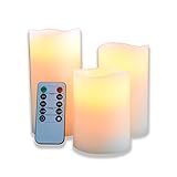 Horich LEDキャンドルライト 癒しの雰囲気パーティーキャンドル 3点セット 専用リモート