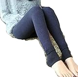 (pkpohs) マタニティ かかと まで 暖かい お腹 すっぽり サポート レギンス トレンカ 裏起毛 秋冬 長さ ウェスト 調節可能 ゴム (ネイビー)