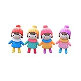 Flameer 4つ入り　セット　マイクロ風景　装飾　ミニ　樹脂　DIY　可愛い　女の子　子供　おもちゃ　人形　庭　植木鉢　食卓　ガーデン　写真用　飾り　プレゼント