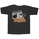 Lost Gods Cat Breakdancingブームボックス幼児用グラフィックTシャツ カラー: ブラック