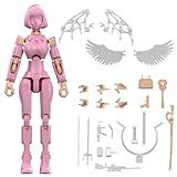ロボット モデル人形 可動 フィギュア アクションフィギュア 作画 練習 模型 小道具 14×5.5cm 関節可動/ABS素材 武器10種付属 組み立て式 コレクション/プレイ用 創造力育成 子供/大人向け