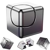 EDC おもちゃ ガジェット フィジェット ストレス解消 グッズ 暇つぶしグッズ 手遊び フィジェットトイ 解圧玩具 小型 軽量 大人向け 対象年齢14歳以上 (スピナーキューブ シルバー)