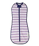 The Original Woombie Baby Cocoon Swaddle (Big Baby (14-19 lbs), Purple Stripe) by Woombie