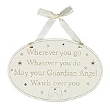 Bambino Baby Guardian Angel Oval Plaque Decoration - wherever you fo whatever you do May your Guardi