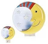 Smiling Crescent Moon Painted樹脂Shade Night Light – byガンツ