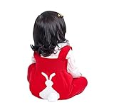 (チェリーレッド) CherryRed 子供 ベビー キッズ 女の子 男の子 ロンパース ロングパンツ 可愛い サロペット オールインワン セーター 66 レッド