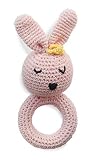 ピュアコットン動物Rattle ピンク 90501