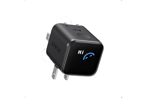Anker Nano Charger (45W, Display, スイングプラグ) ブラック USB PD USB-C 急速充電器【PSE技術基準適合/約180度折りたたみ式プラグ】iPhone MacBook Air タブレット その他各種機器対応 iPhone 17 / 16 / 15シリーズ / Air 対応