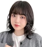 [ブライトララ] ウィッグ レディース ボブ ミディアム 自然 フルウィッグ ボブヘア ウイッグ ウェーブ hf1235-BC