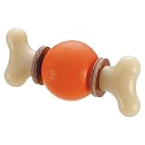 硬さの違う噛み心地で、おやつを食べた後でも楽しく遊べる犬のほね型おもちゃ S オレンジ