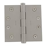 Baldwin 1040150INRP Square Mortise Hinge, Non Removable Pin Satin Nickel [並行輸入品]