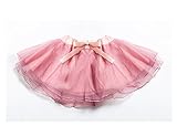 WIN キッズチュールスカート 子供ドレス 子供スカート キッズスカート ベビースカート ガールズチュールスカート プリンス風 チュチュ ふわふわ 婚式 発表会 (110cm, ピンク)