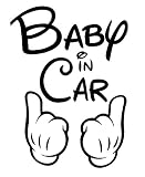 【全16色】人気!ベイビー イン カー ステッカー!Baby in car Sticker /車用/シール/ Vinyl/Decal /バイナル/デカール/ステッカー/hands-1 (黒) [並行輸