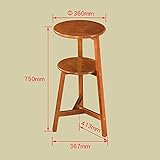 HAIZHEN 3ティア棚ソリッドウッドフラワースタンド居間家具H 60CM、H75CM、H90CM ( 色 : ウォールナット , サイズ さいず : H75CM )