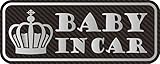 【3M　1080-CF12使用】BABY IN CARマグネット　カーボンタイプ　(シルバー)
