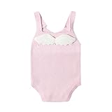 (プタス)Putars ベビー服 子供服 ロンパース ニット サロペット 女の子 男の子 長袖 天使の羽 二色 可愛い 秋 冬 新生児 歩行服 出産お祝い 記念日 プレゼント 6-18ヶ月