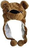 ブラウンBear CritterキャップPlush Animal Hat with Ear Flaps thatボタンunder the chin