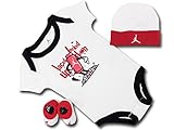 (ジョーダン)Jordan ベビージョーダン 3点セット (0-6M(0～6ヶ月), 白赤黒) [並行輸入品]