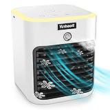 冷風機【2021最新型】冷風扇 扇風機 Yunbaoit 卓上冷風機 卓上冷風扇 小型クーラー 5 in 1機能搭載 加湿 空気清浄 風量3