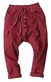 (コ-ランド) Co-land子供服 男児 ロングパンツ 男の子 ハレムパンツ ジュニアズボン サルエル ベビー服 ボーイズ ボトムス カジュアル 普段着 レッド 100