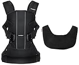 BABYBJORN Baby Carrier One Bundle Pack - Black, Cotton Mix and Bib for Carrier One by BabyBj?rn