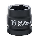 コーケン ソケット 1/2(12.7mm)SQ. インパクトショートソケット 19mm 14401MS-19