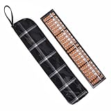 楽しく計算おしゃれそろばんセット(木製・23桁)　タータン・黒　日本製　N5704420