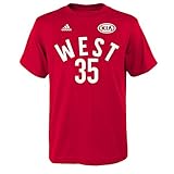 NBA All Star Boys 8 – 20 Short Sleeve All Star 2016レプリカウエストName & Number Tシャツ, Large ( 14 – 16 )、レッド