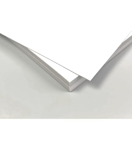 Amazon.co.jp: 白ボール紙 547×397×厚さ0.5mm 四つ切 50枚組 片面