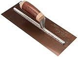 Kraft Tool PLE460L Elite Series Five Star Golden Stainless Steel Plaster Trowel with Leather Handle 