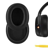 Geekria イヤーパッド QuickFit 互換性 パッド スカルキャンディ Skullcandy Crusher ANC 2 ヘッドホンに対応 パッド イヤー/イヤーカップ プロテインレザー (黒)
