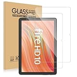 【2枚入り】For Fire HD 10 保護フィルム 2023 旭硝子製 Kluso 高硬度9H Fire HD 10 フィルム 【第13世代・2023年モデル対応】 防指紋 耐衝撃 飛散防止 透過率99% 2.5D ラウンドエッジ加工 自動吸着 Fire HD 10 用 ガラスフィルム(2枚入)