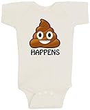 Gina Lou Poop Happens RabbitスキンOnesieベビーロンパース、ナチュラル US サイズ: XS カラー: ブラウン