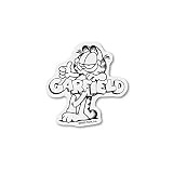 ガーフィールド 透明 キャラクターステッカー GARFIELD ミニステッカー アメリカ アニメ Garfield 猫 クリアステッカー GF018 gs 公式グッズ