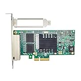 Jeirdus Intel I350AM2 チップセット I350-T4 PCI-E X4 Quad RJ-45 イーサネットネットワークカードアダプターコントローラー NIC 10/100/1000Mbps