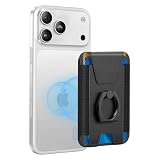 AQUILIVE スマホ財布 MagSafe対応 3in1 マグネット式 レザーウォレット カードケース/リングスタンド/磁気フラップ付き 薄型軽量設計 背面ポケット収納 (ブラック)