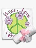 Light of Mine Designs Peace Green Receiving/Swaddling Blanket by Light of Mine Designs