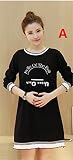 『Vision』マタニティウェア 服 　春夏秋 　 マタニティ 長袖　 ワンピース 妊婦服 授乳口付き　 P064 (2XL, A)