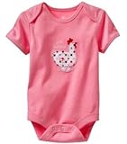 GAP（ギャップ）キュート ロンパース 半袖（ピンク色）（並行輸入品） (18-24M（1歳半-2歳）) [並行輸入品]