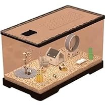 Amazon | Foivozs ハムスター ゲージ 小動物用 通気性 透明 アクリル製