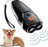 無駄吠え防止 犬 吠え防止 超音波吠え 安全無害 防止器具 2重超音波 むだぼえ防止グッズ 小型犬 犬しつけ 全種類犬使用 訓練用 (ブラック)