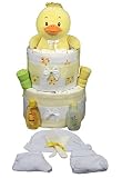 Sunshine Gift Baskets - Big Ducky Pampers Swaddlers Diaper Cake Gift Set by Sunshine Gift Baskets