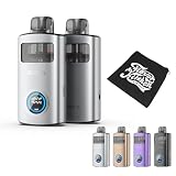 【15ml二層構造】Aspire Avata アスパイア アバタ／アバター | 二重構造で漏れない＆フレッシュ！ | 3段階出力 | アルミ合金ボディ | 1100mAh | FlavorKitchenオリジナルミニポーチ付 | VAPE ベイプ 電子タバコ スターターセット (Silver)