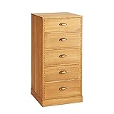 アンティーク風 国産 総桐ロッキングチェスト　スリム５段