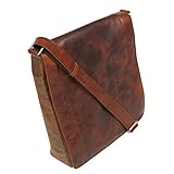 Canyon Outback Leather CY146 Ringtail Canyon Leather and Canvas Messenger Bag, Brown