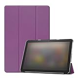 タブレットケースカバー・Amazon Fire HD 10/Fire HD 10 Plus(2021モデル)10.1インチケース/カバー 手帳型レザー 耐衝撃 PUレザー アマゾン ファイヤーHD10/hd10プラス第11世代 スタンド機能 衝撃吸収 保護 手帳型レザーケース/カバー おしゃれ タブレットPC ケース/カバー(パープル)