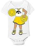 Iowa Hawkeyes Heads Up 。Cheerleader Baby Onesie