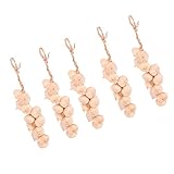 Dovewill 全2色選べる　キッチン　レストラン　飾り　にんにく　玉ねぎ　束　人工吊り　写真道具　田舎風　自然風　5本入りセット - 白